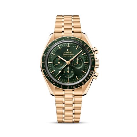 omega speedmaster gold green|Omega Speedmaster automatic tachymeter price.